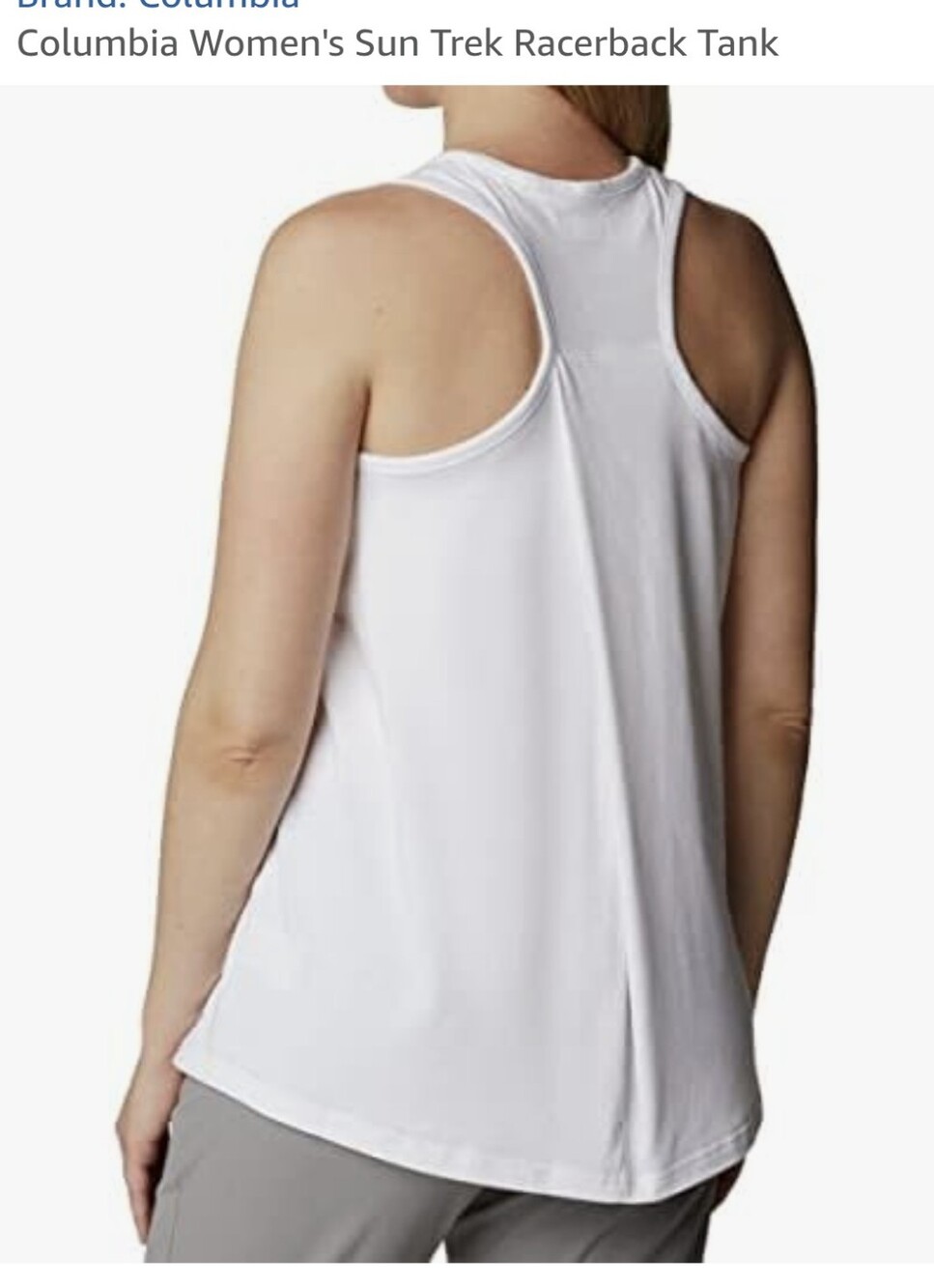 Columbia Women's Sun Trek Racerback Tank White XXL